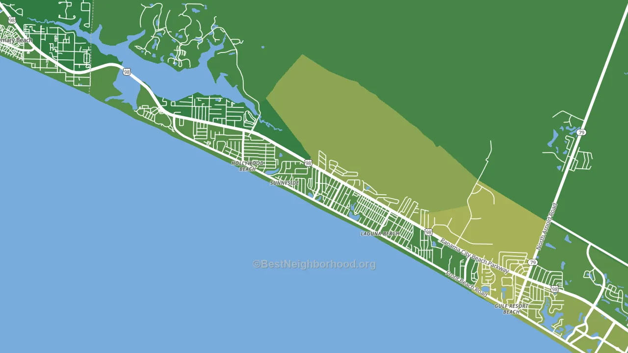 Laguna Beach, FL block-group voter-turnout map