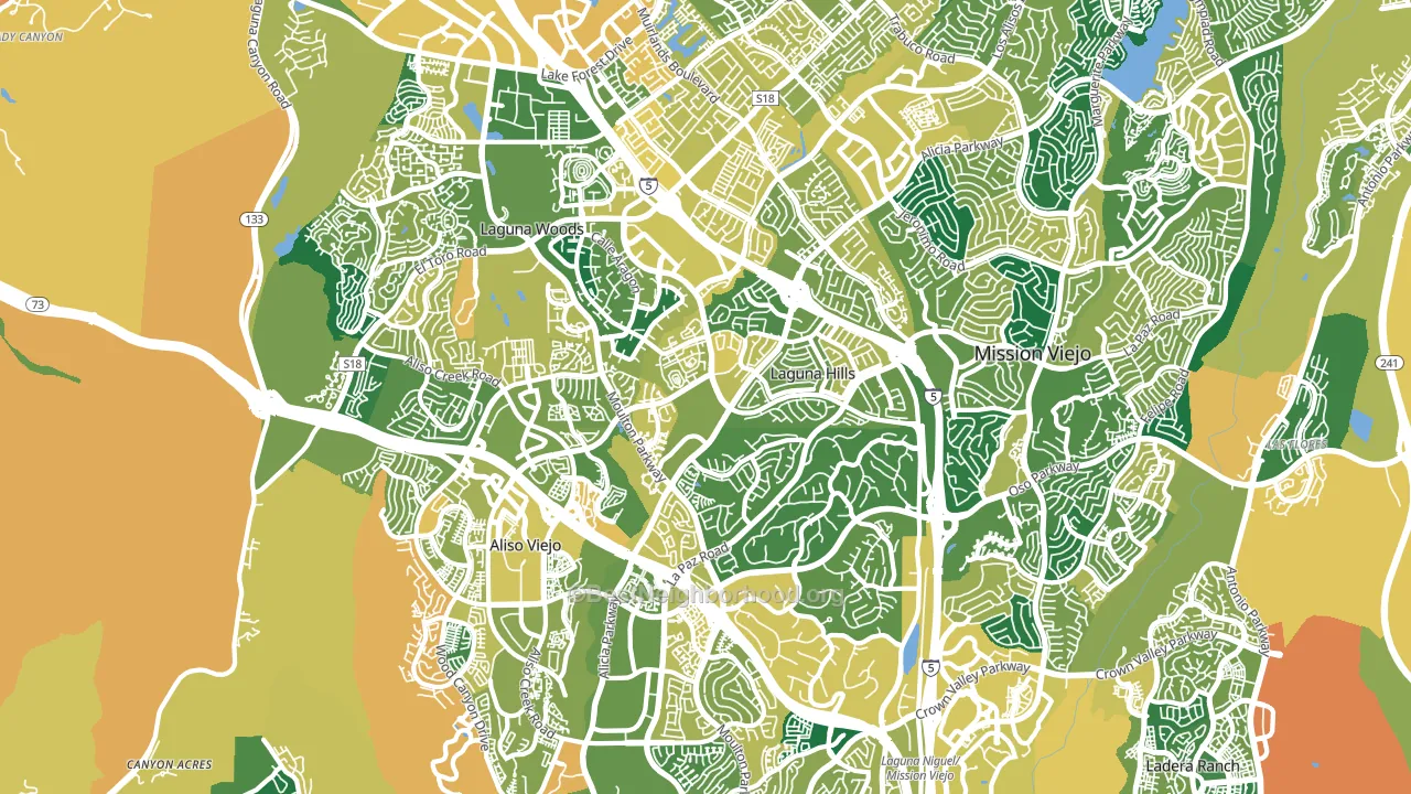 Laguna Hills, CA block-group voter-turnout map