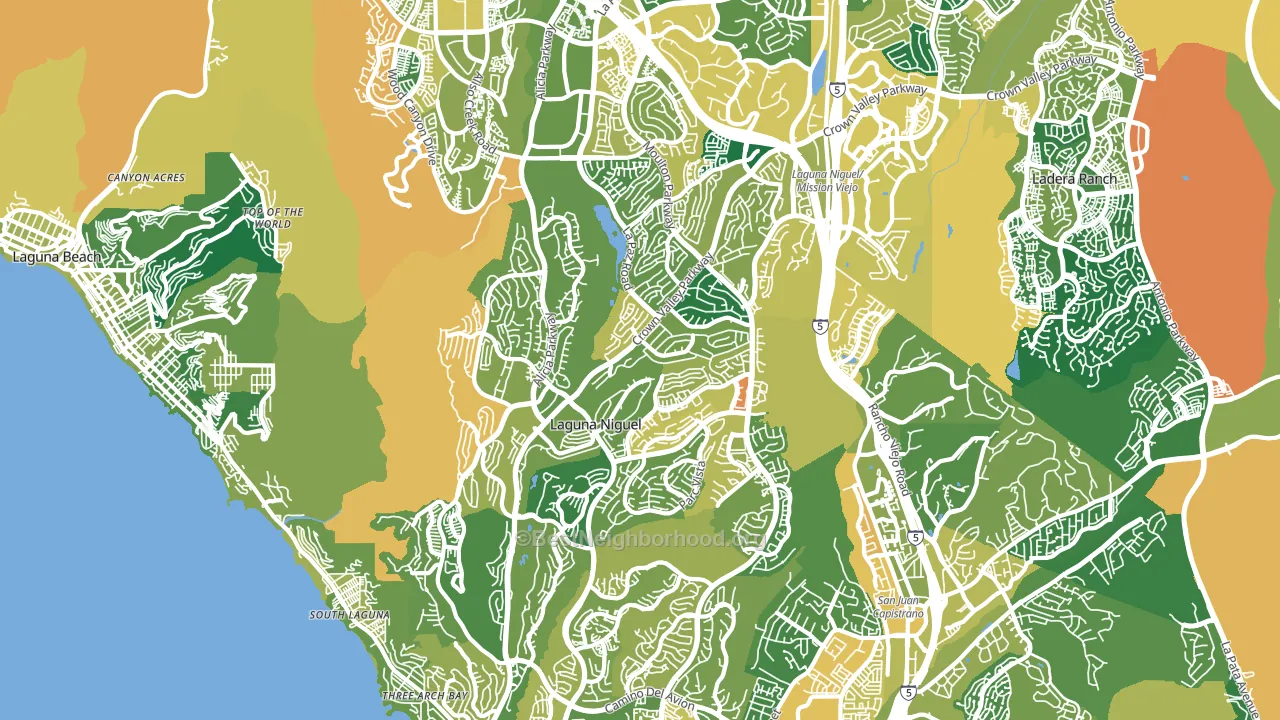 Laguna Niguel, CA block-group voter-turnout map