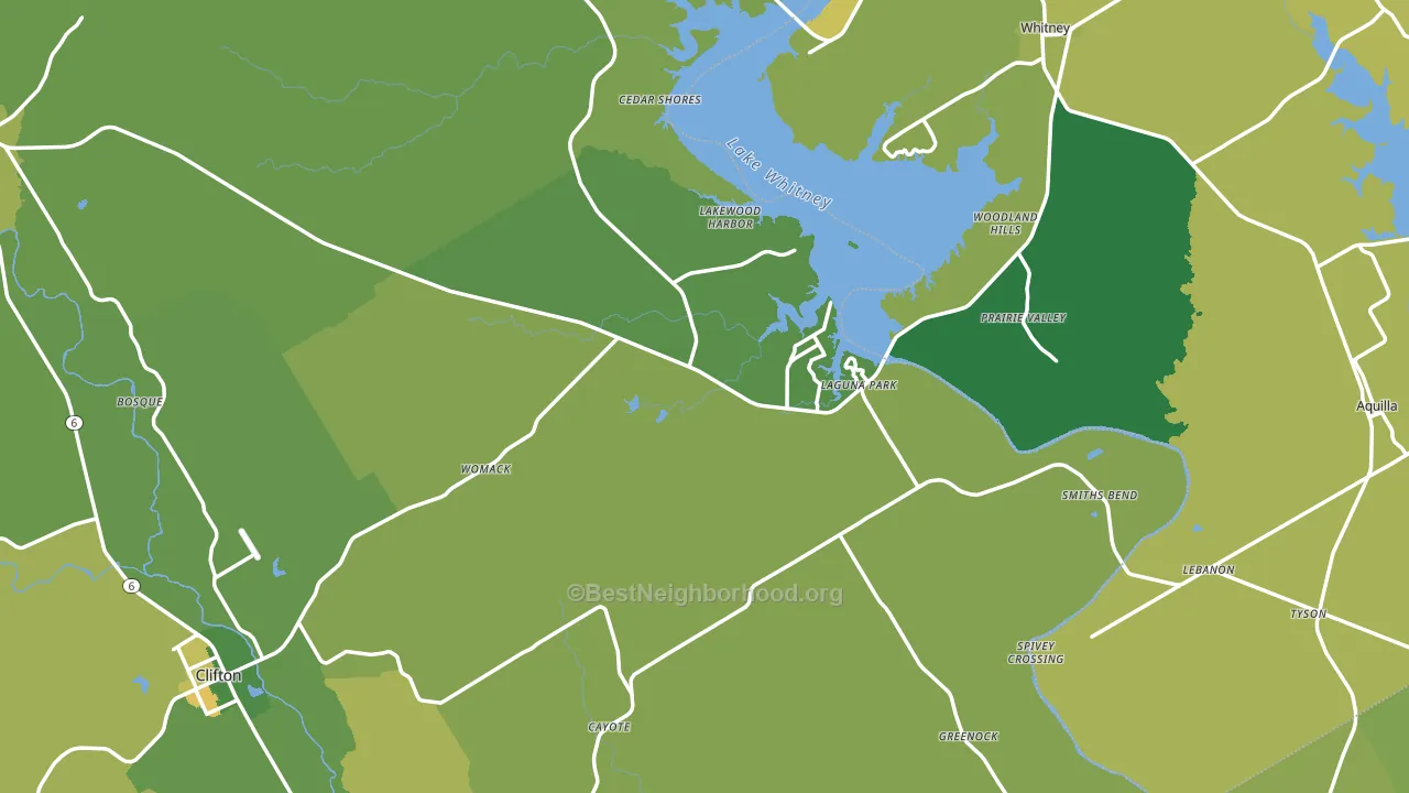 Laguna Park, TX block-group voter-turnout map