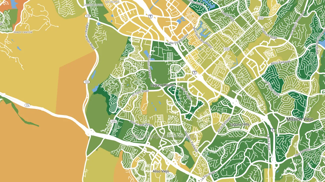 Laguna Woods, CA block-group voter-turnout map
