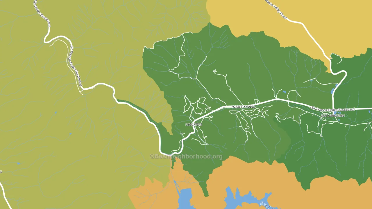 Lagunitas, CA block-group voter-turnout map