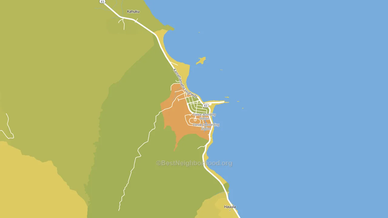 Laie, HI block-group voter-turnout map