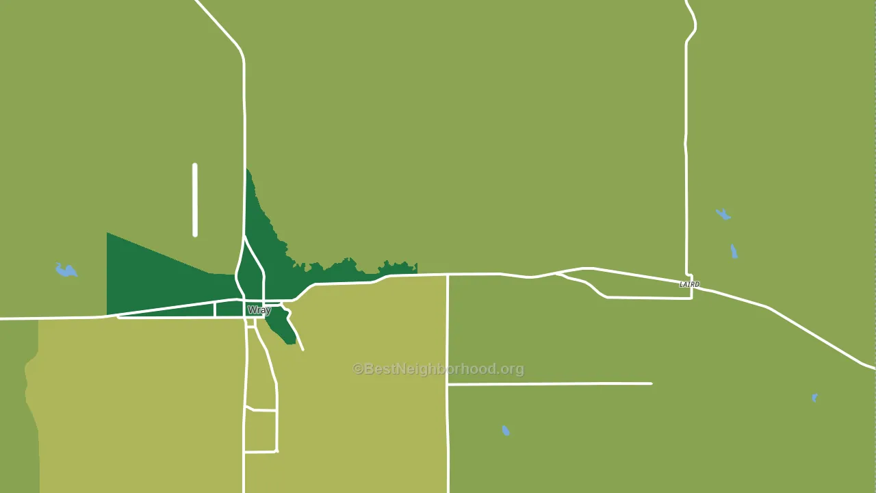 Laird, CO block-group voter-turnout map