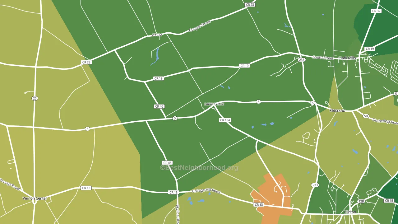 Lairdsville, NY block-group voter-turnout map