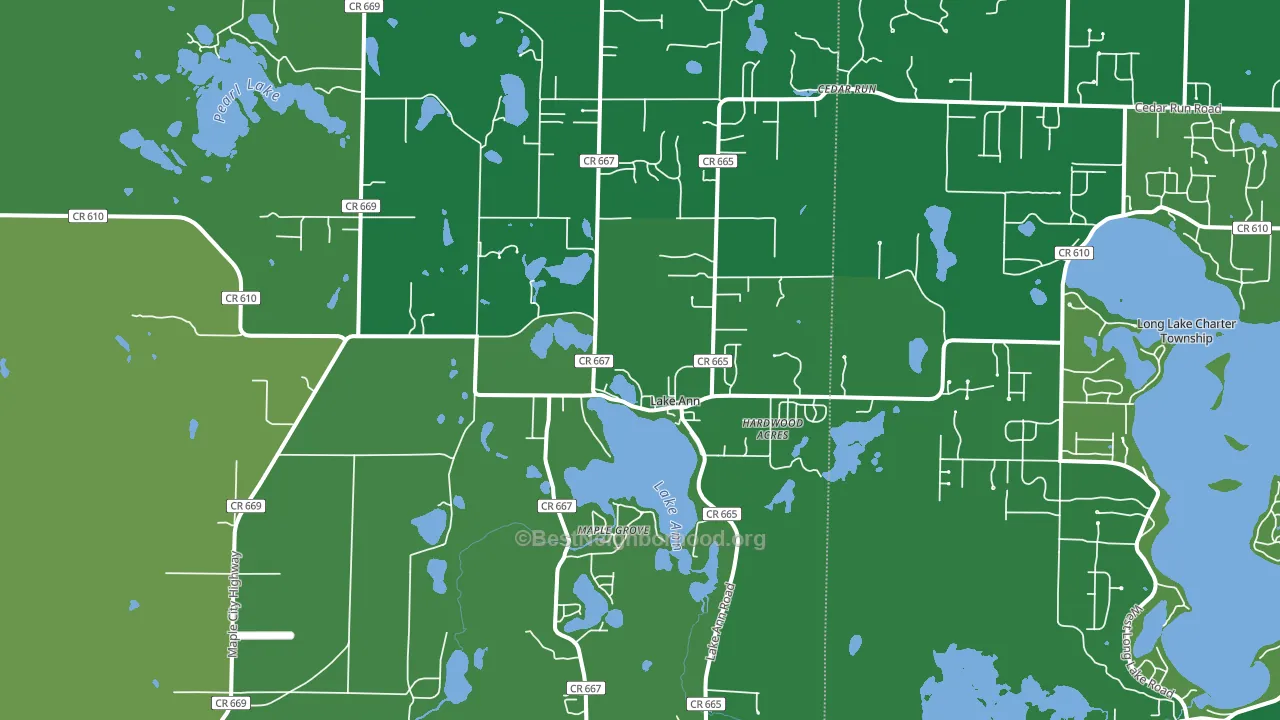 Lake Ann, MI block-group voter-turnout map