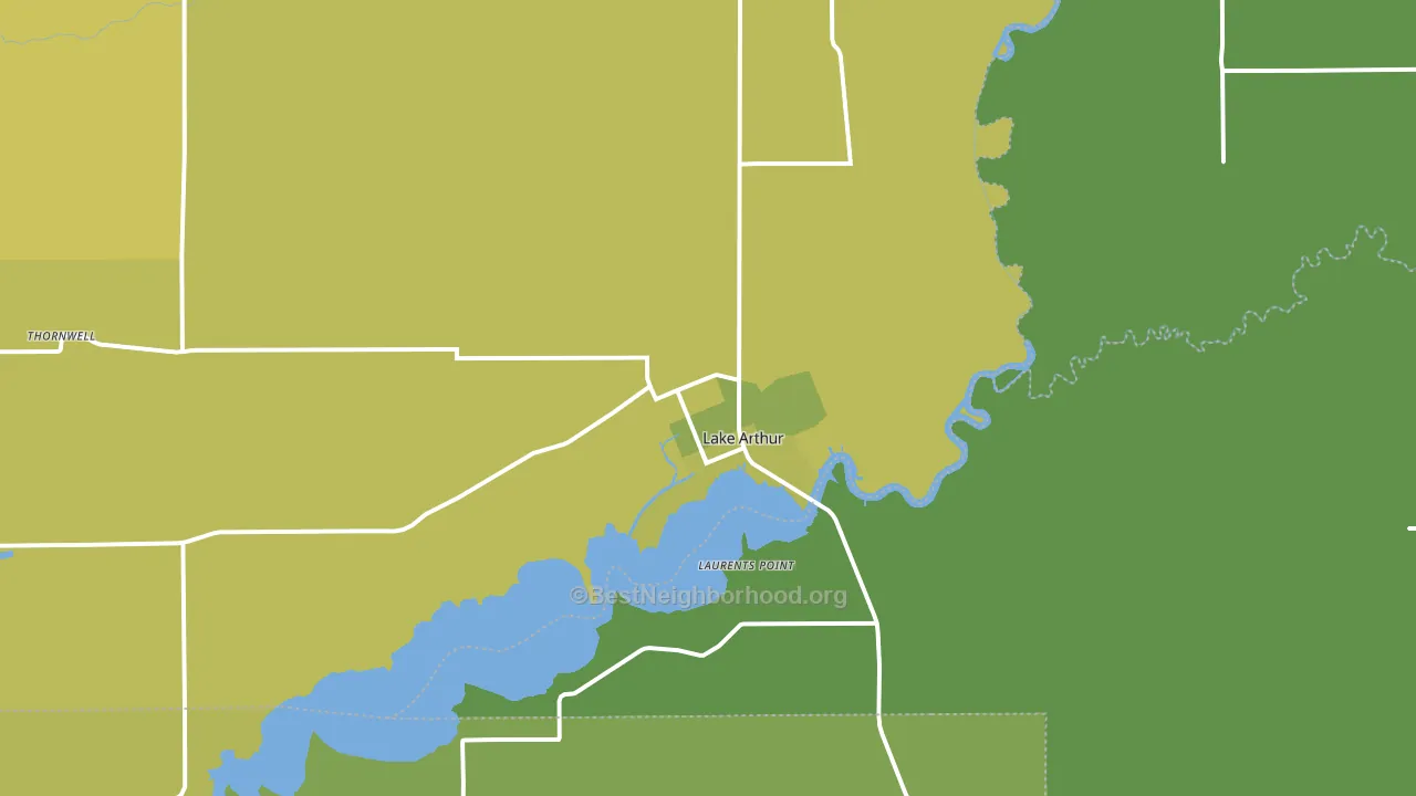 Lake Arthur, LA block-group voter-turnout map