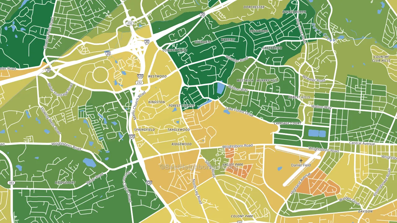 Lake Aumond, Augusta, GA block-group voter-turnout map