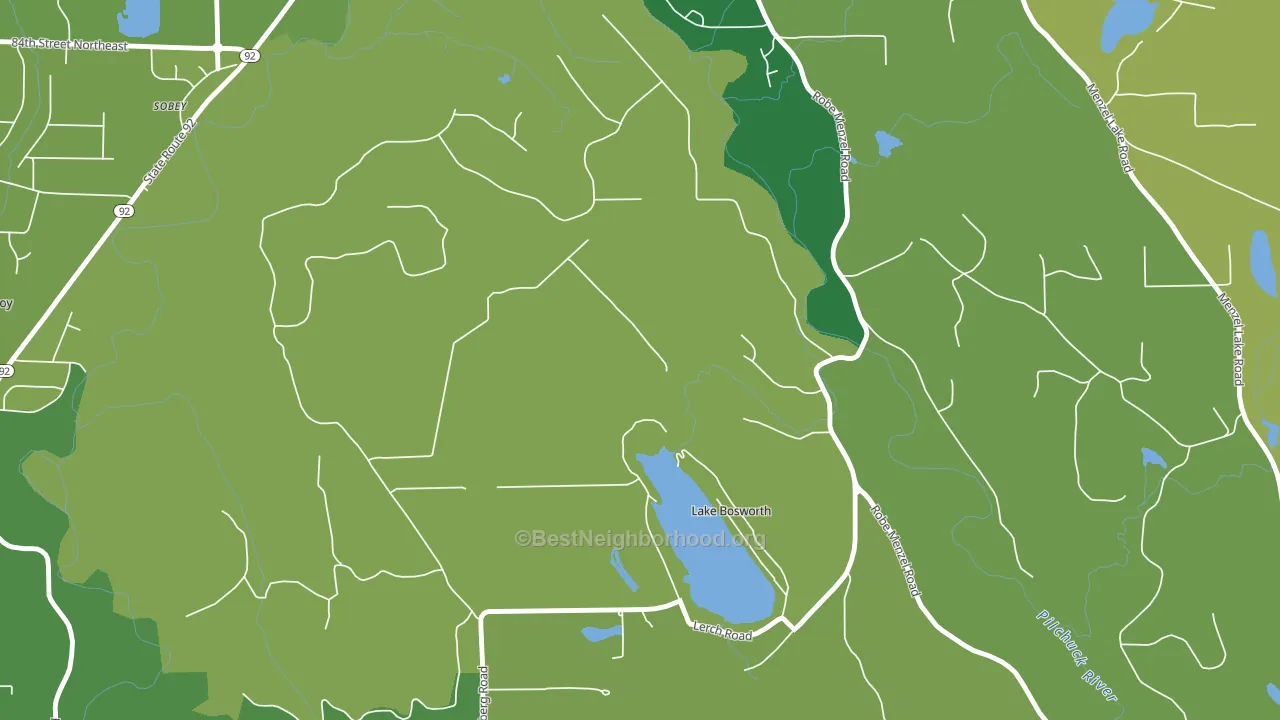 Lake Bosworth, WA block-group voter-turnout map