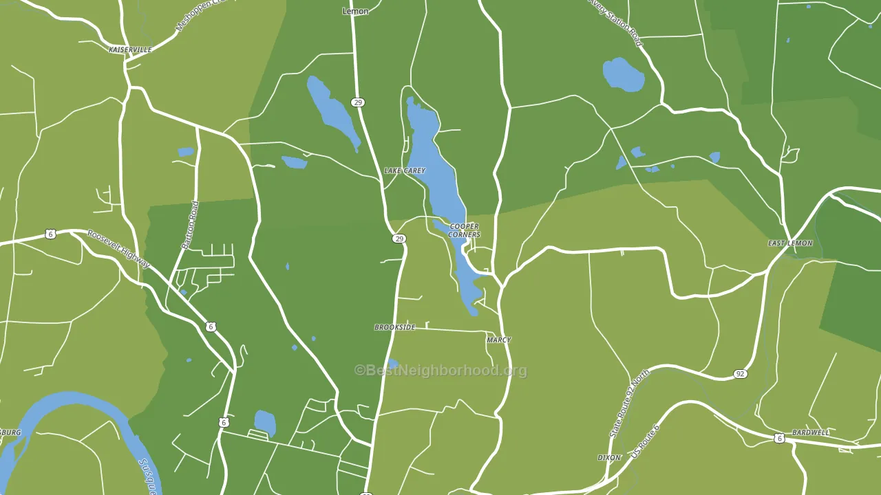 Lake Carey, PA block-group voter-turnout map