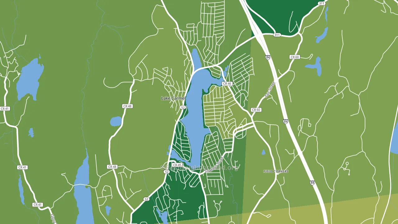 Lake Carmel, NY block-group voter-turnout map