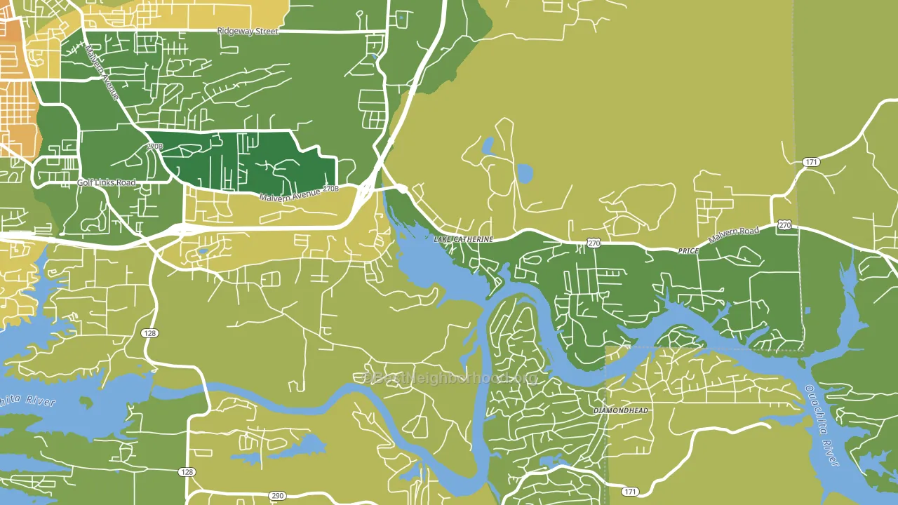 Lake Catherine, AR block-group voter-turnout map