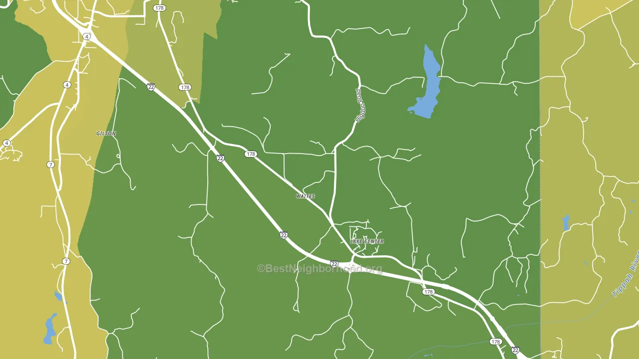 Lake Center, MS block-group voter-turnout map
