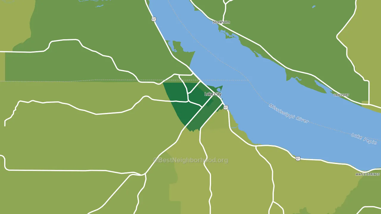 Lake City, MN block-group voter-turnout map