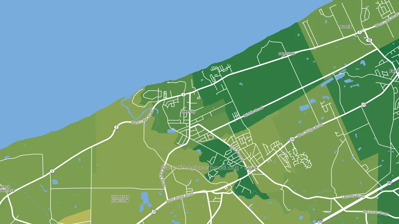 Lake City, PA block-group voter-turnout map
