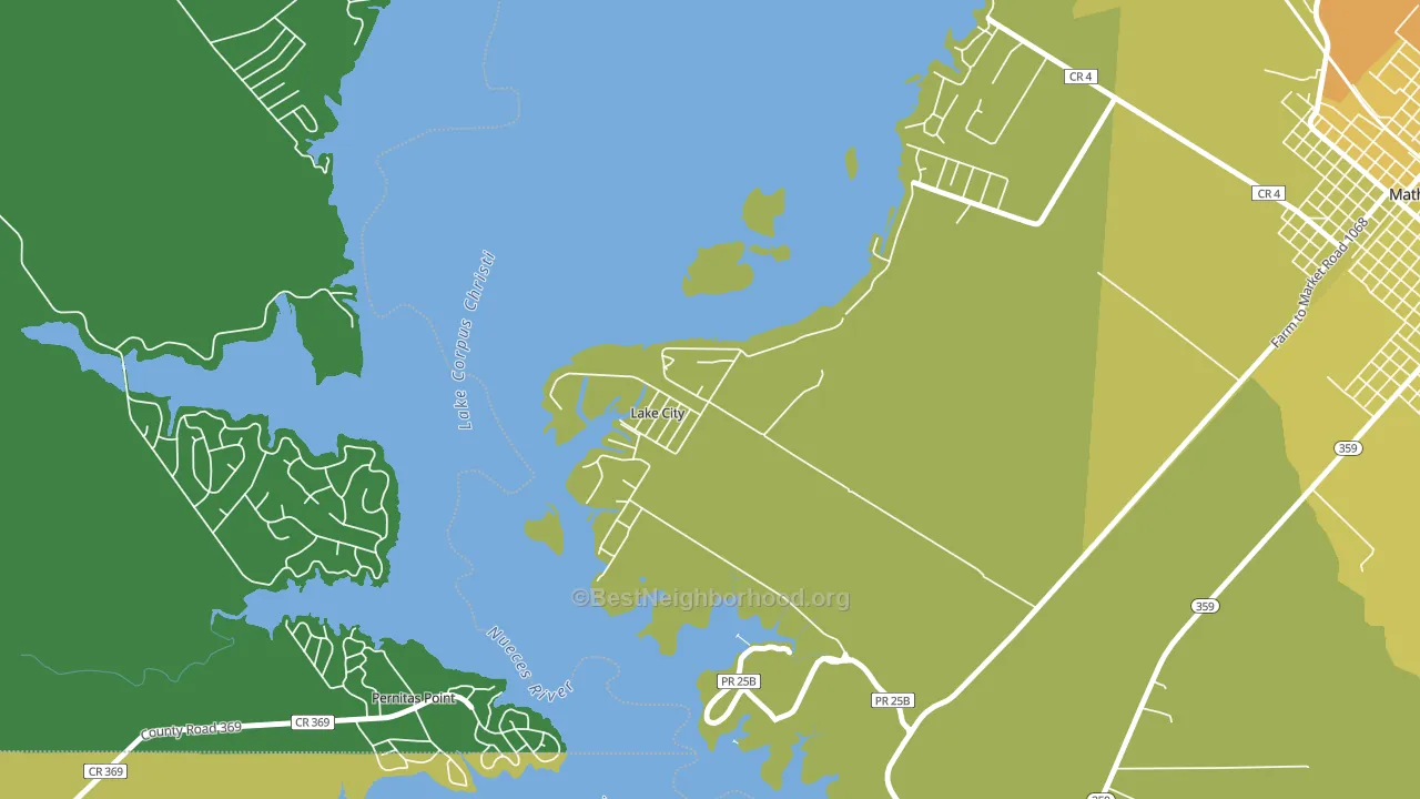 Lake City, TX block-group voter-turnout map