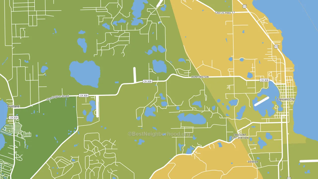 Lake Como, FL block-group voter-turnout map