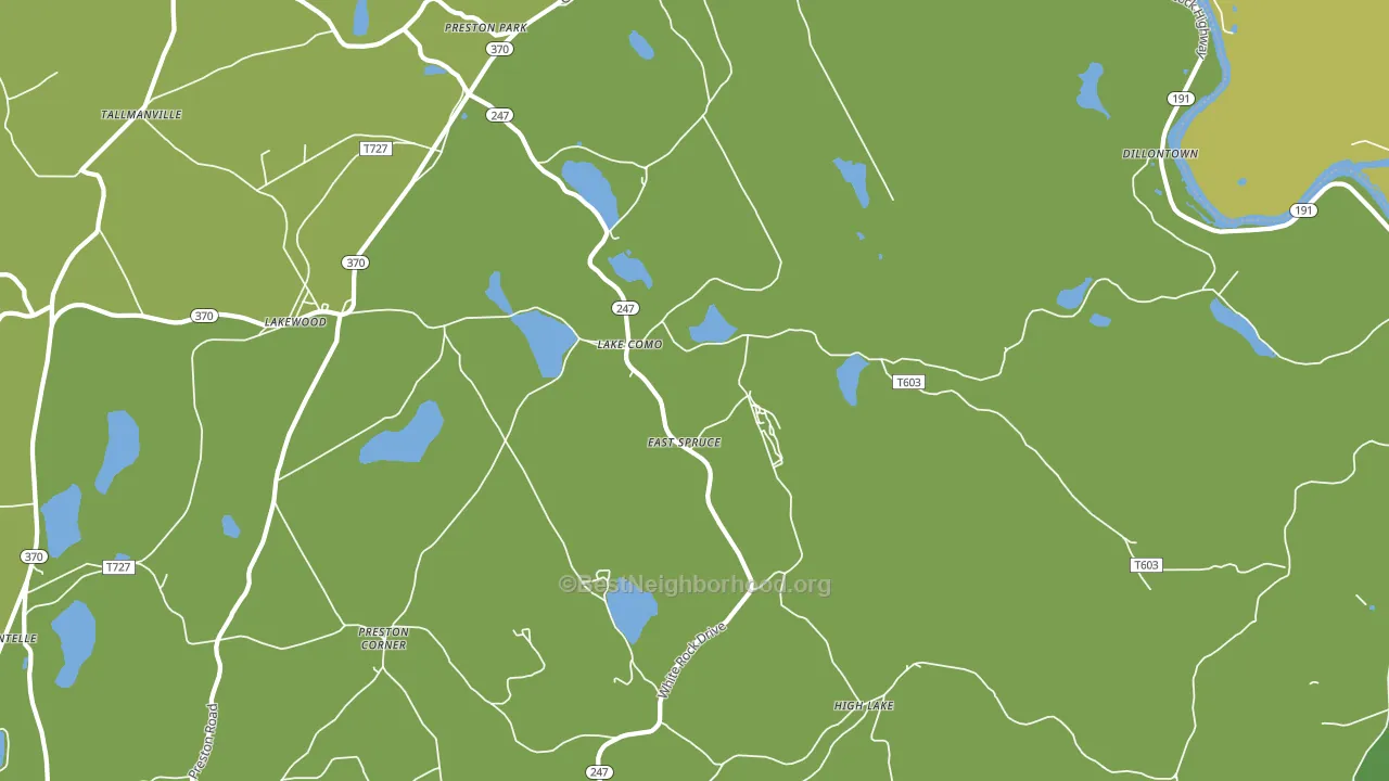Lake Como, PA block-group voter-turnout map