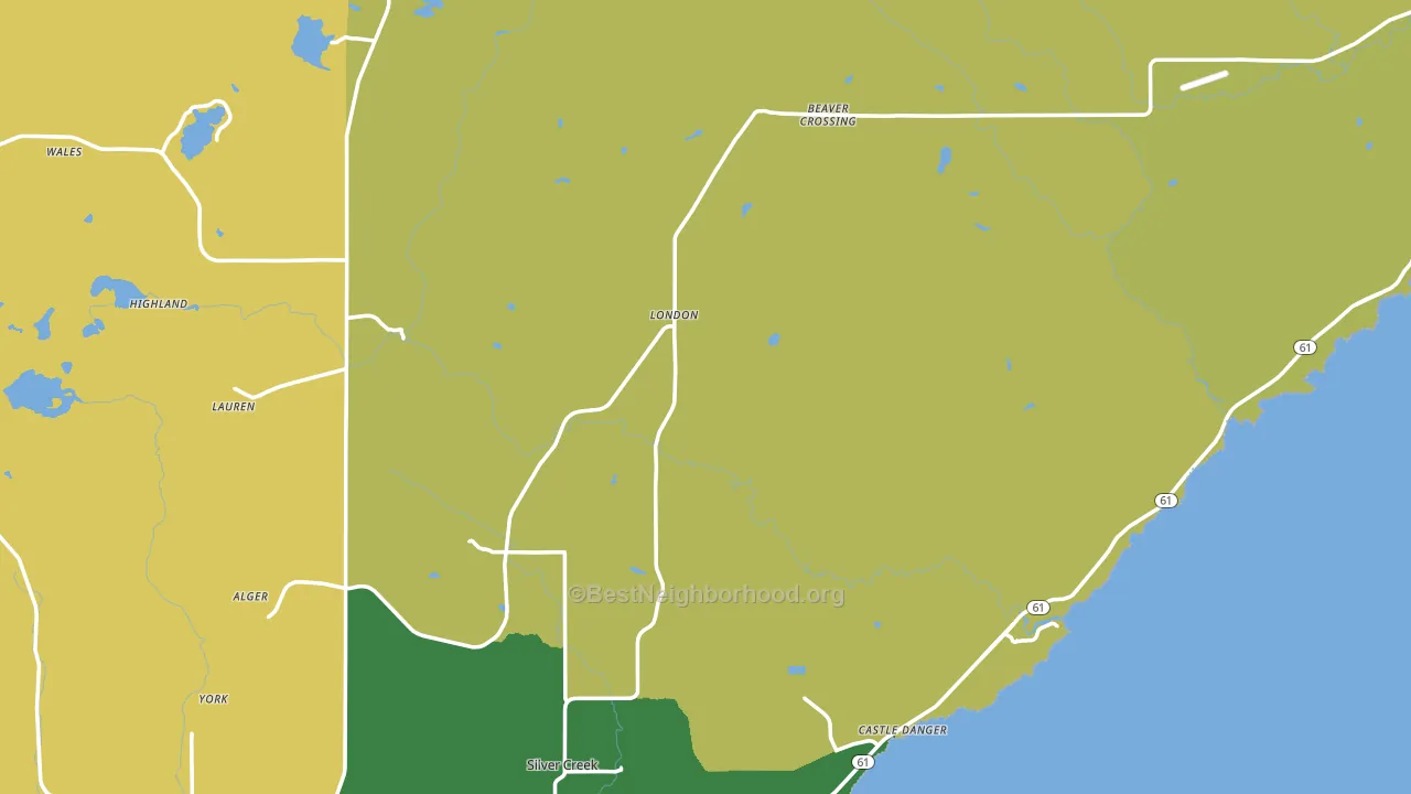 Lake County, MN block-group voter-turnout map