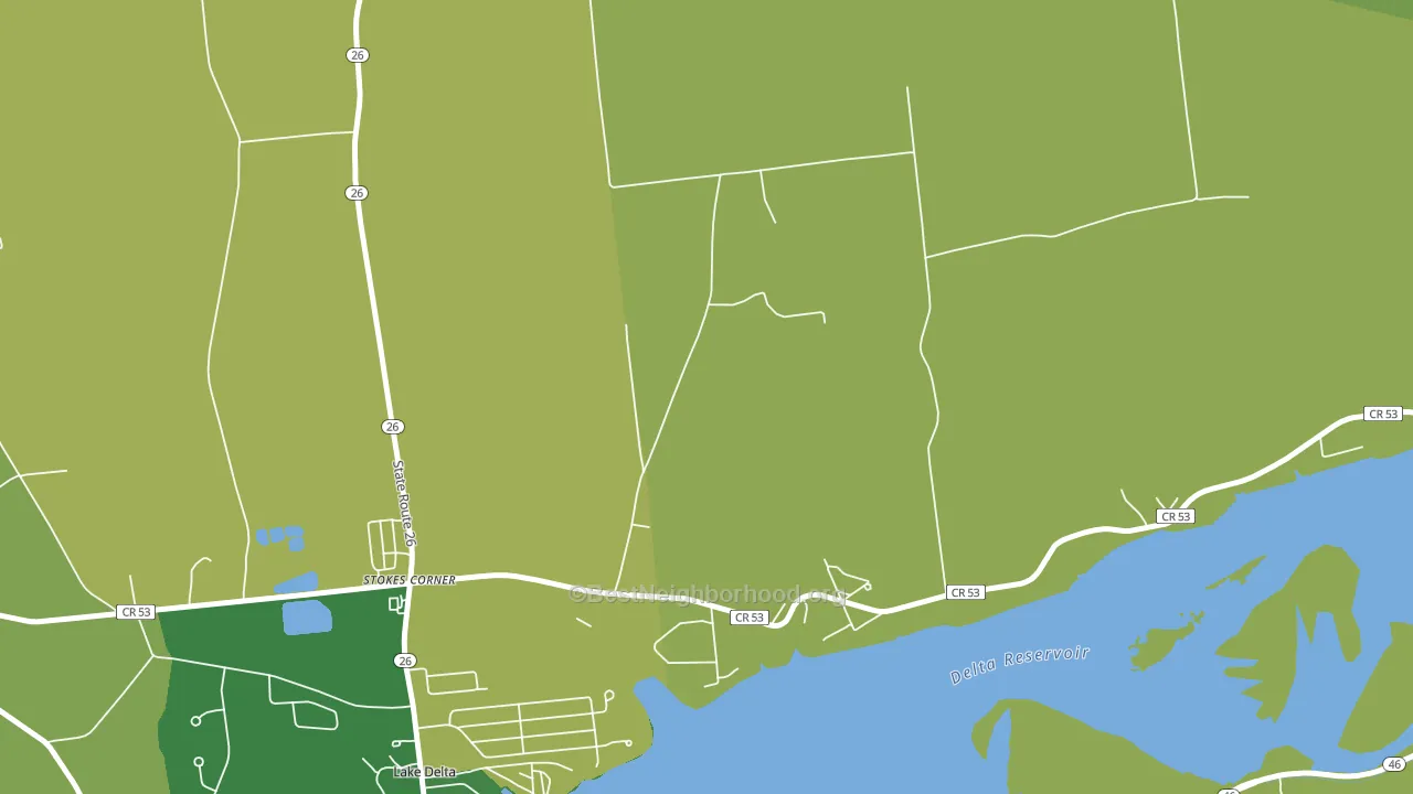 Lake Delta, NY block-group voter-turnout map