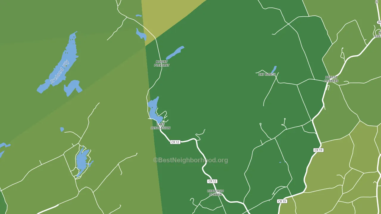 Lake Desolation, NY block-group voter-turnout map