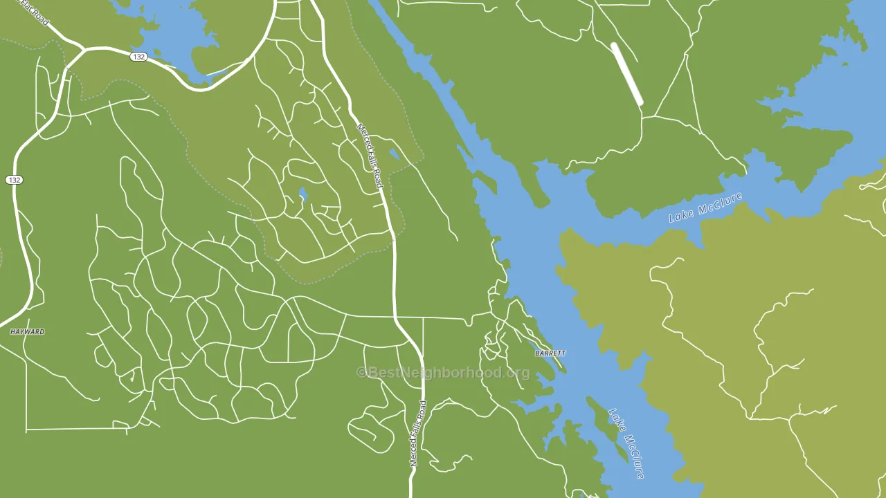 Lake Don Pedro, CA block-group voter-turnout map