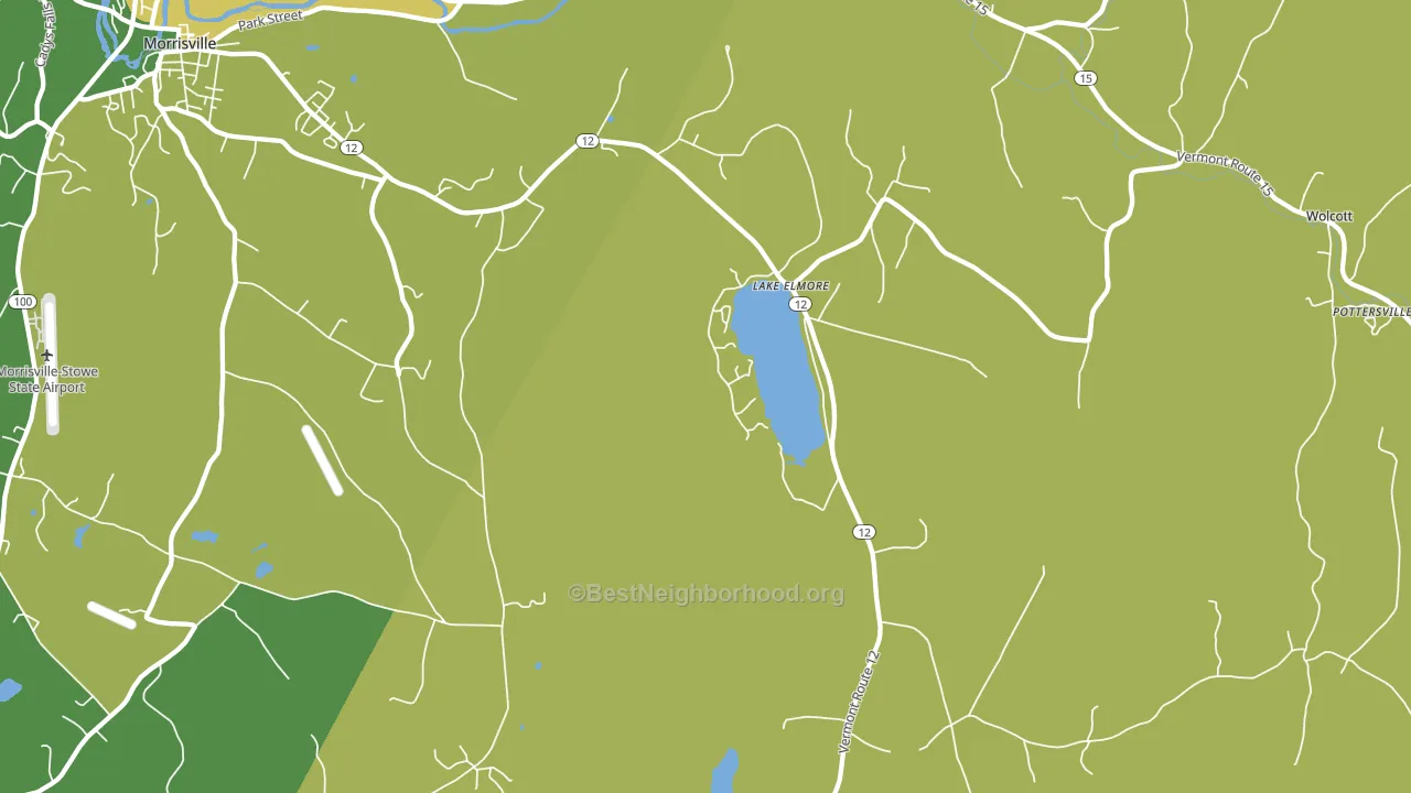 Lake Elmore, VT block-group voter-turnout map