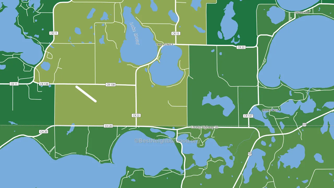 Lake Eunice, MN block-group voter-turnout map