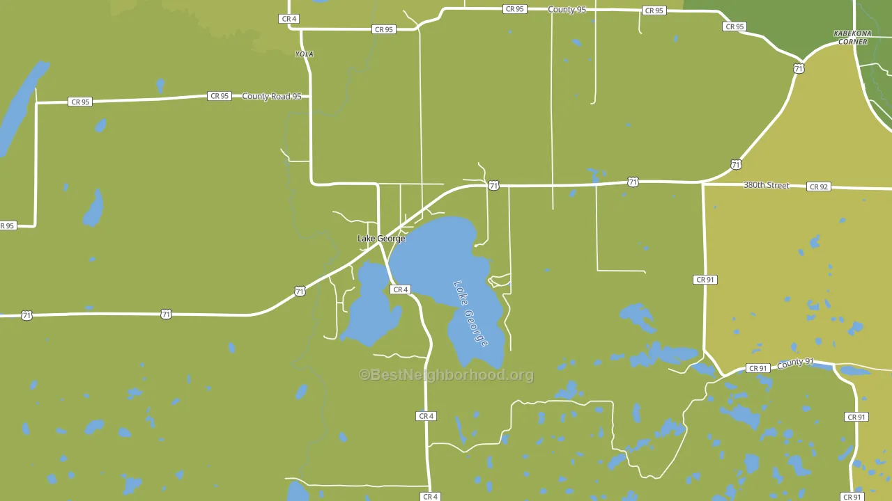 Lake George, MN block-group voter-turnout map
