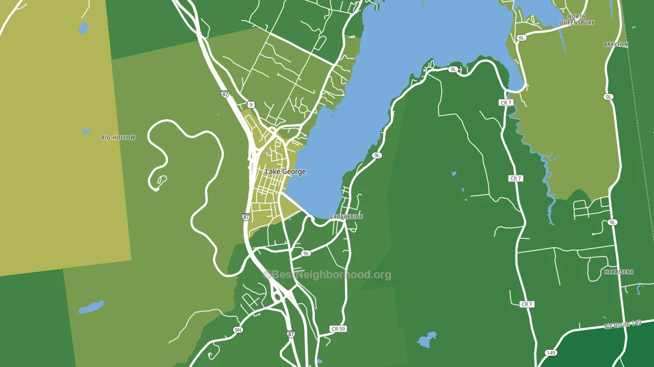 Lake George, NY block-group voter-turnout map