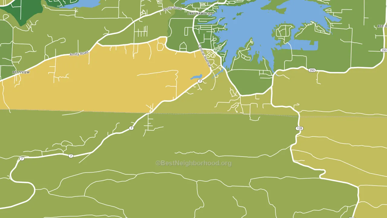 Lake Hamilton, AR block-group voter-turnout map