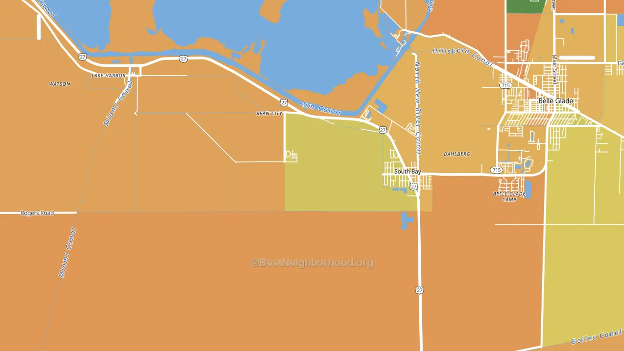 Lake Harbor, FL block-group voter-turnout map