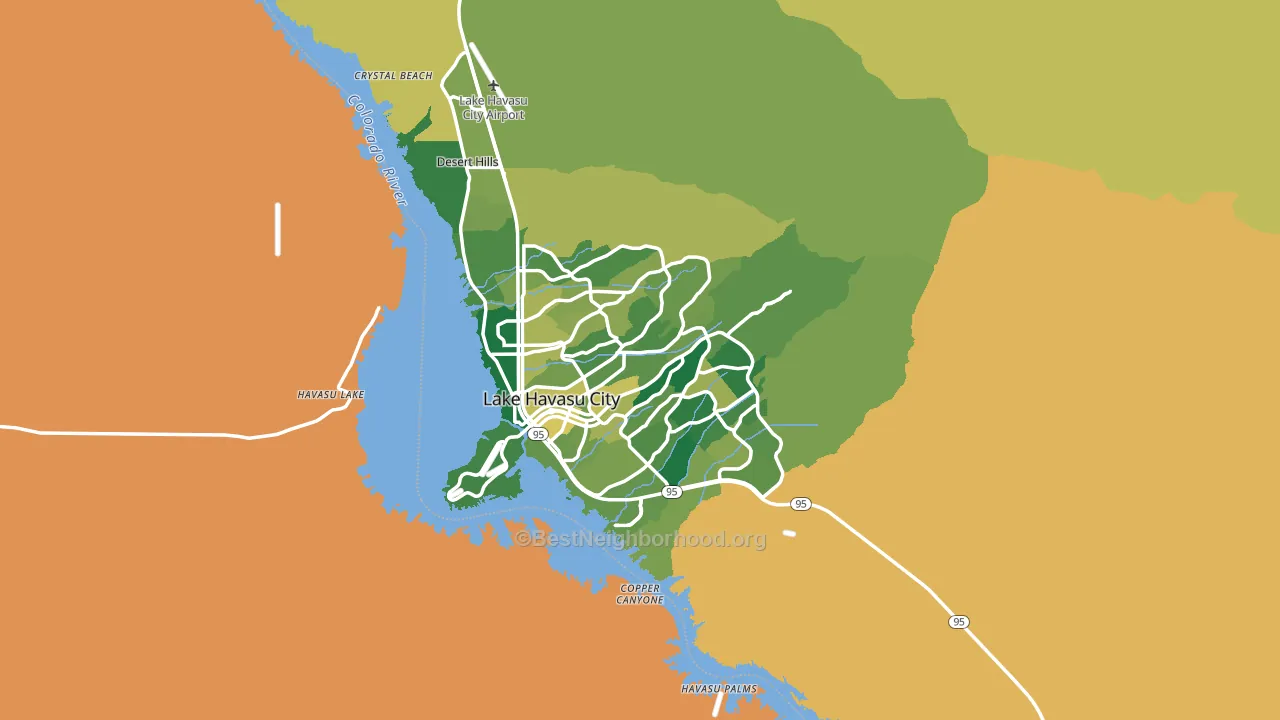 Lake Havasu City, AZ block-group voter-turnout map