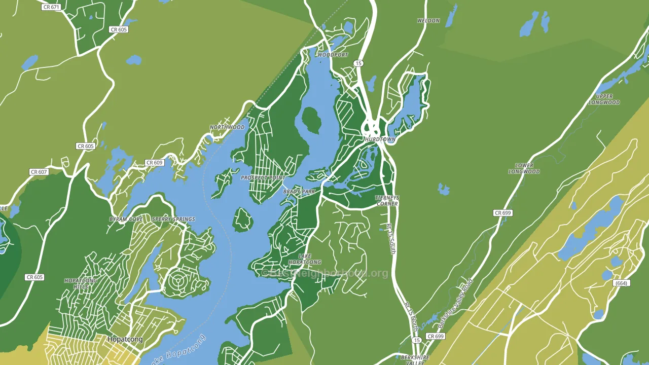 Lake Hopatcong, NJ block-group voter-turnout map