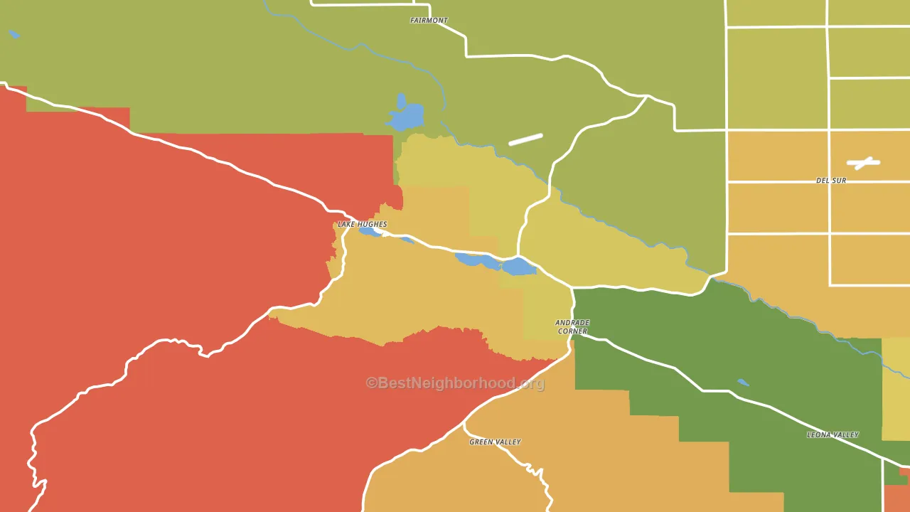 Lake Hughes, CA block-group voter-turnout map