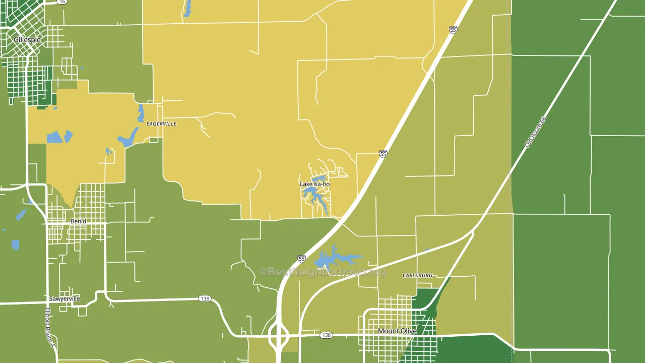 Lake Ka-ho, IL block-group voter-turnout map