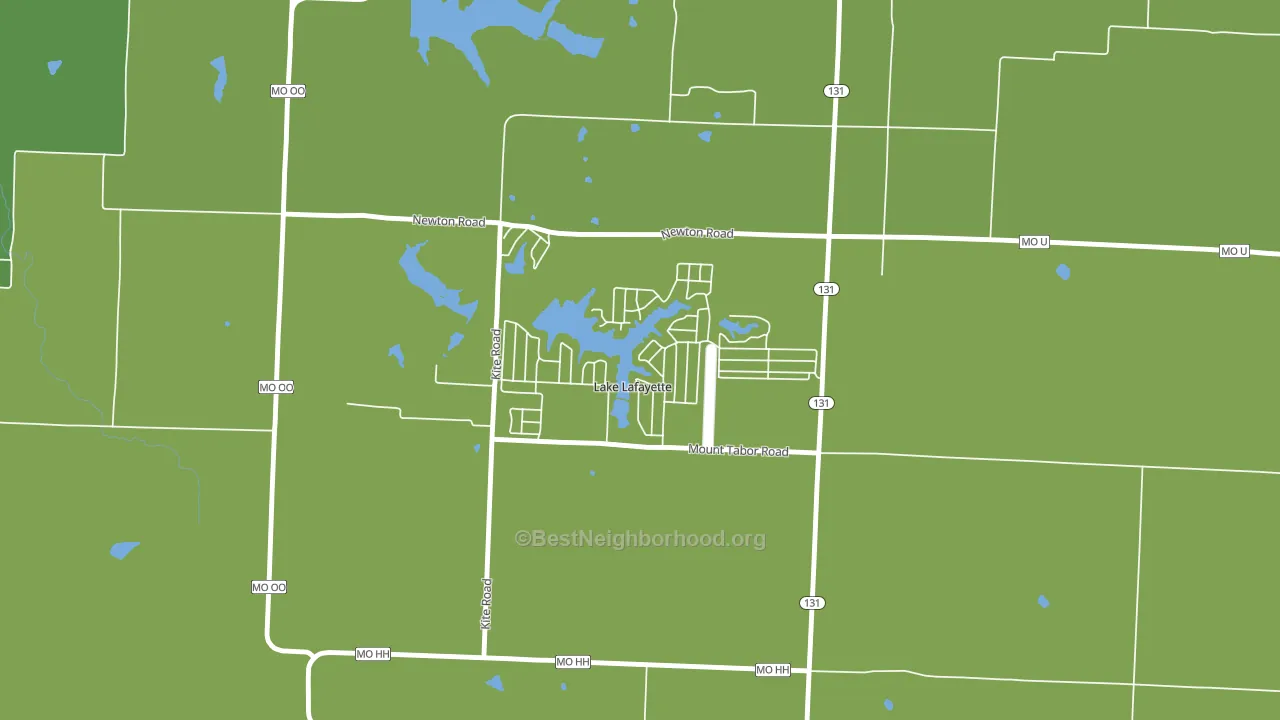 Lake Lafayette, MO block-group voter-turnout map