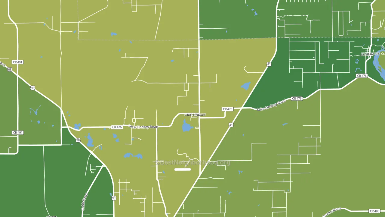 Lake Lindsey, FL block-group voter-turnout map