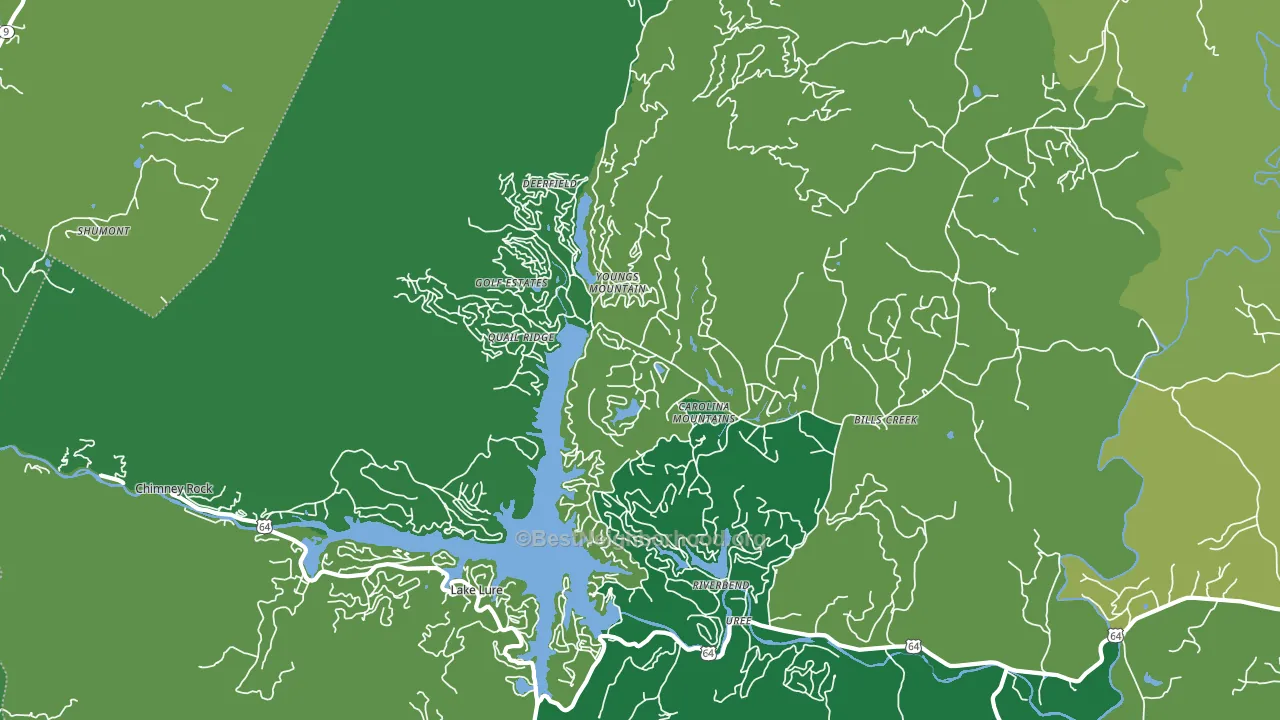 Lake Lure, NC block-group voter-turnout map