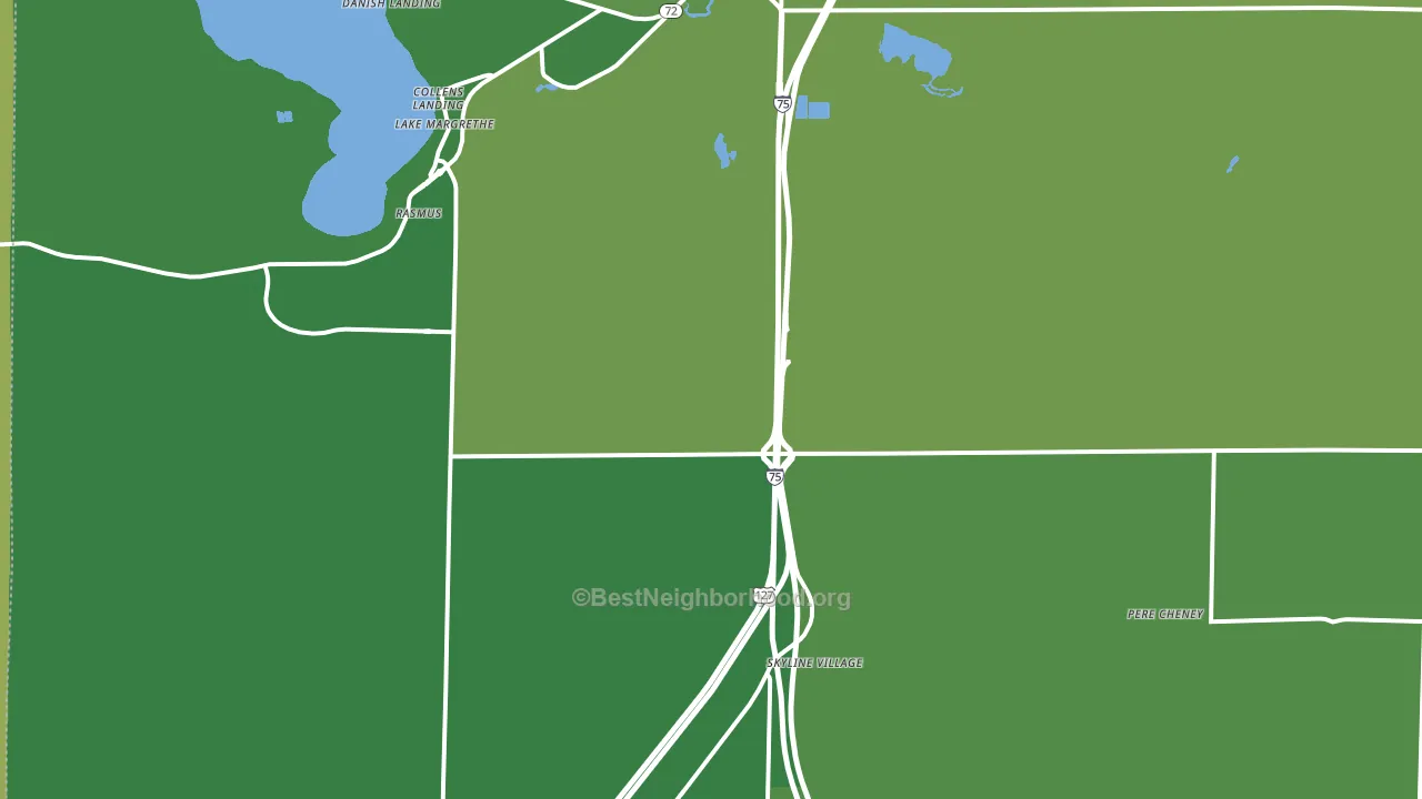 Lake Margrethe, MI block-group voter-turnout map