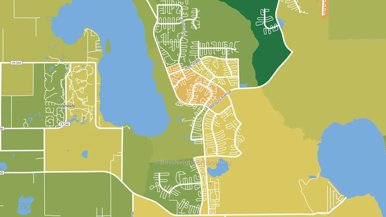 Lake Marion Village, Poinciana, FL block-group voter-turnout map
