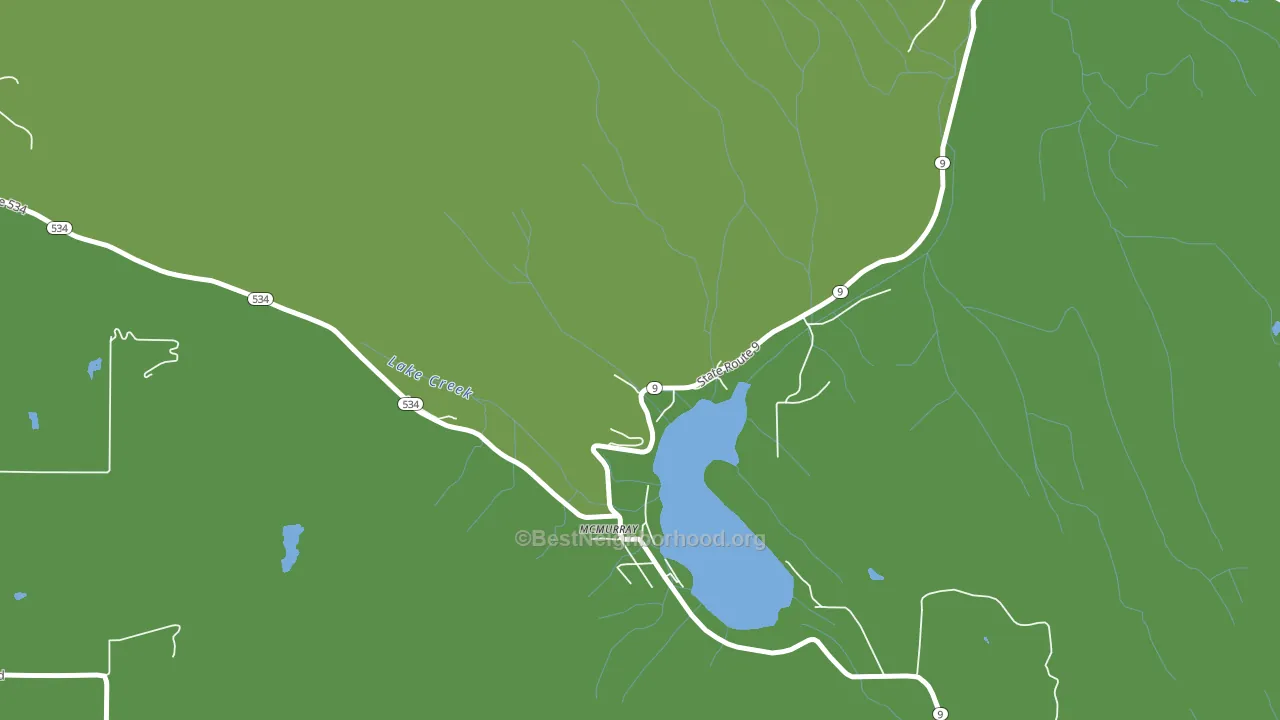 Lake McMurray, WA block-group voter-turnout map