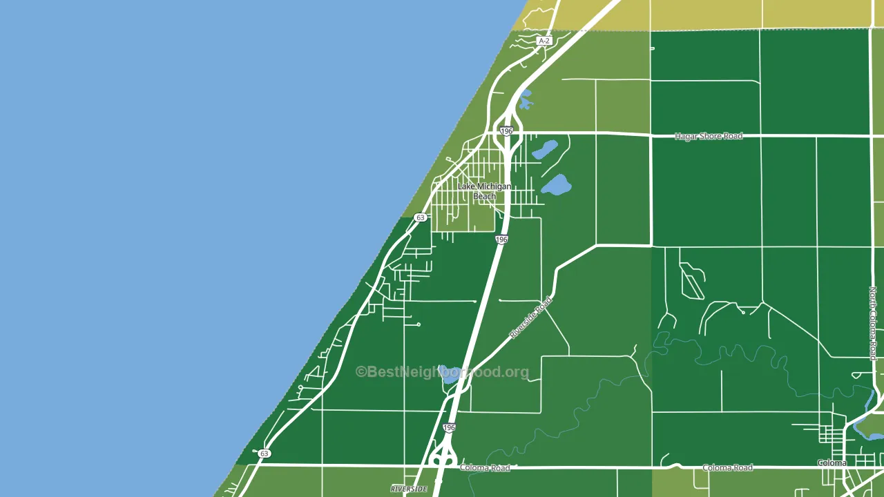 Lake Michigan Beach, MI block-group voter-turnout map