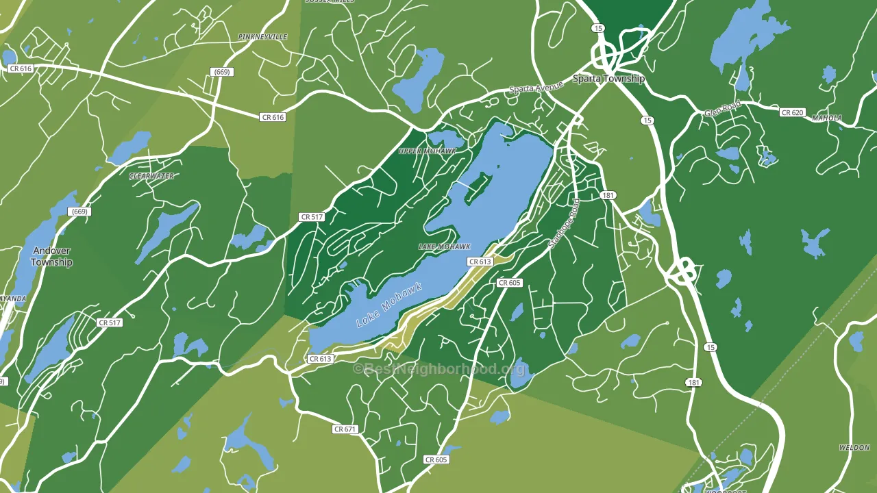 Lake Mohawk, NJ block-group voter-turnout map