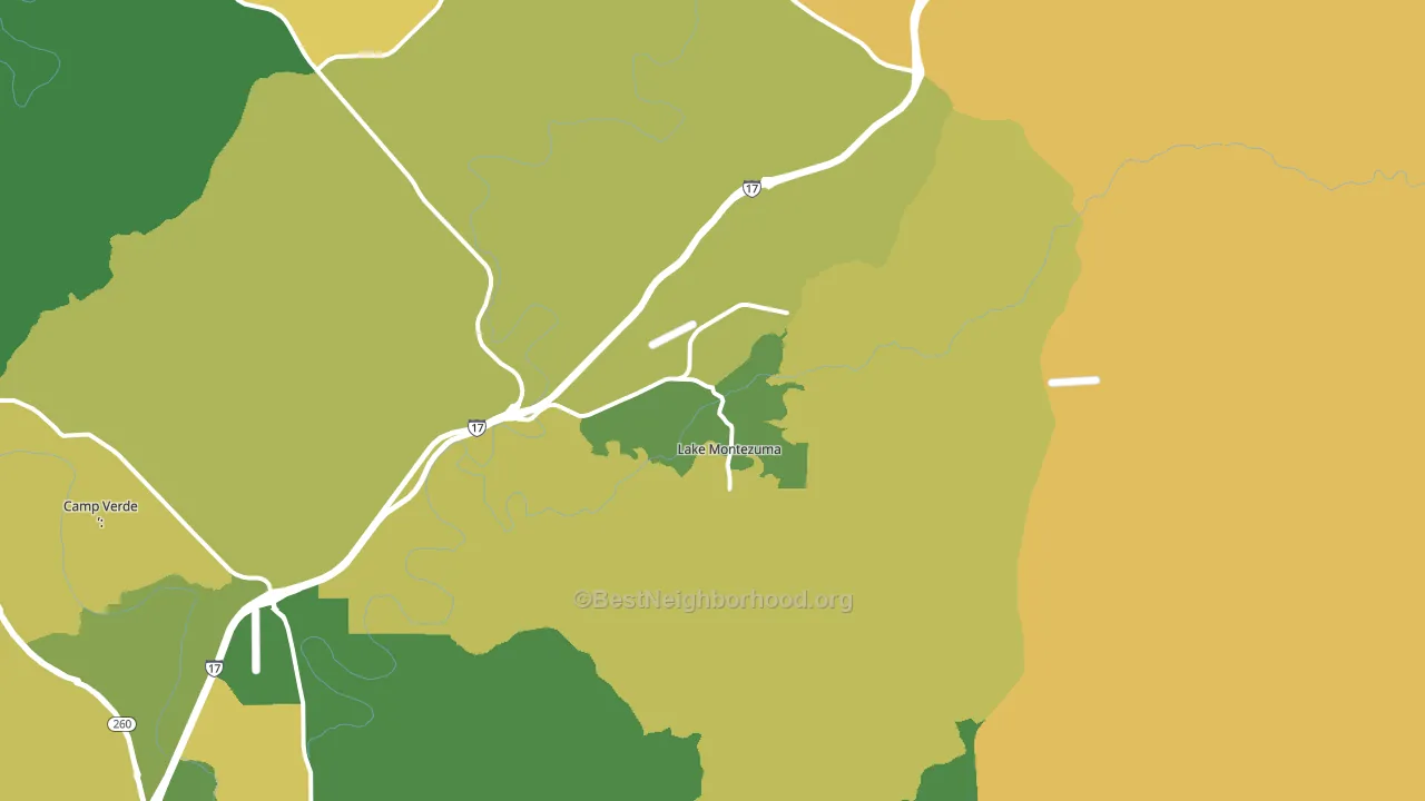 Lake Montezuma, AZ block-group voter-turnout map