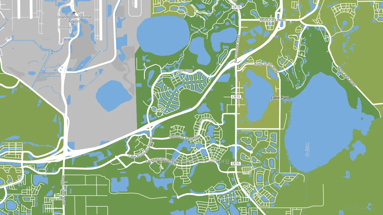 Lake Nona, Orlando, FL block-group voter-turnout map