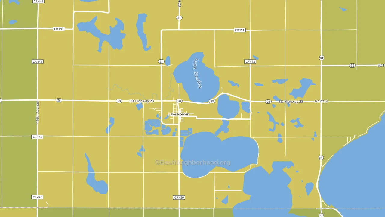 Lake Norden, SD block-group voter-turnout map
