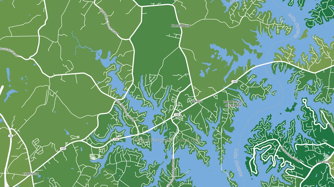 Lake Norman of Catawba, NC block-group voter-turnout map