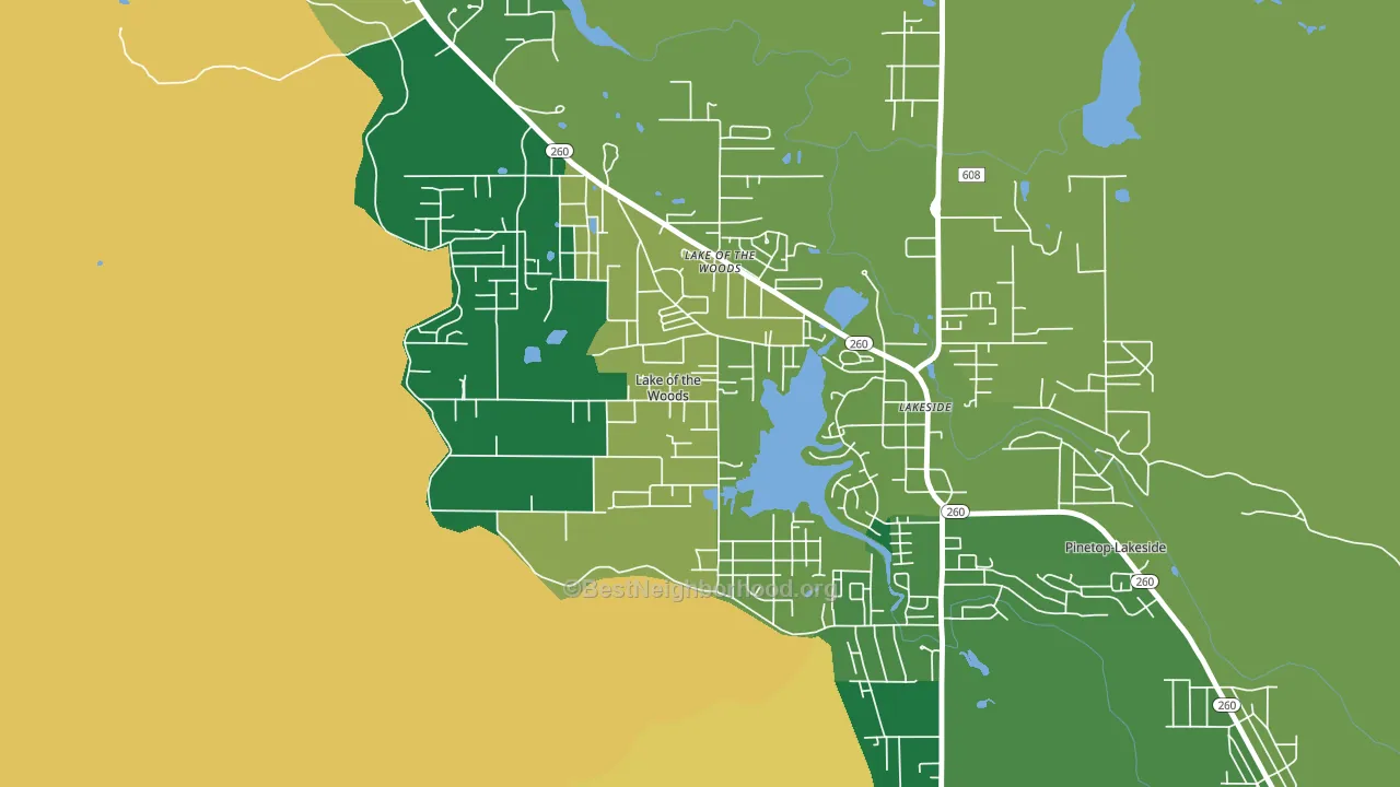 Lake of the Woods, AZ block-group voter-turnout map