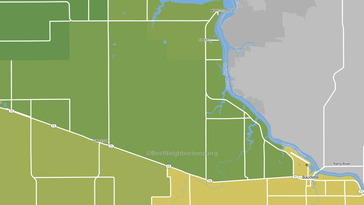 Lake of the Woods County, MN block-group voter-turnout map